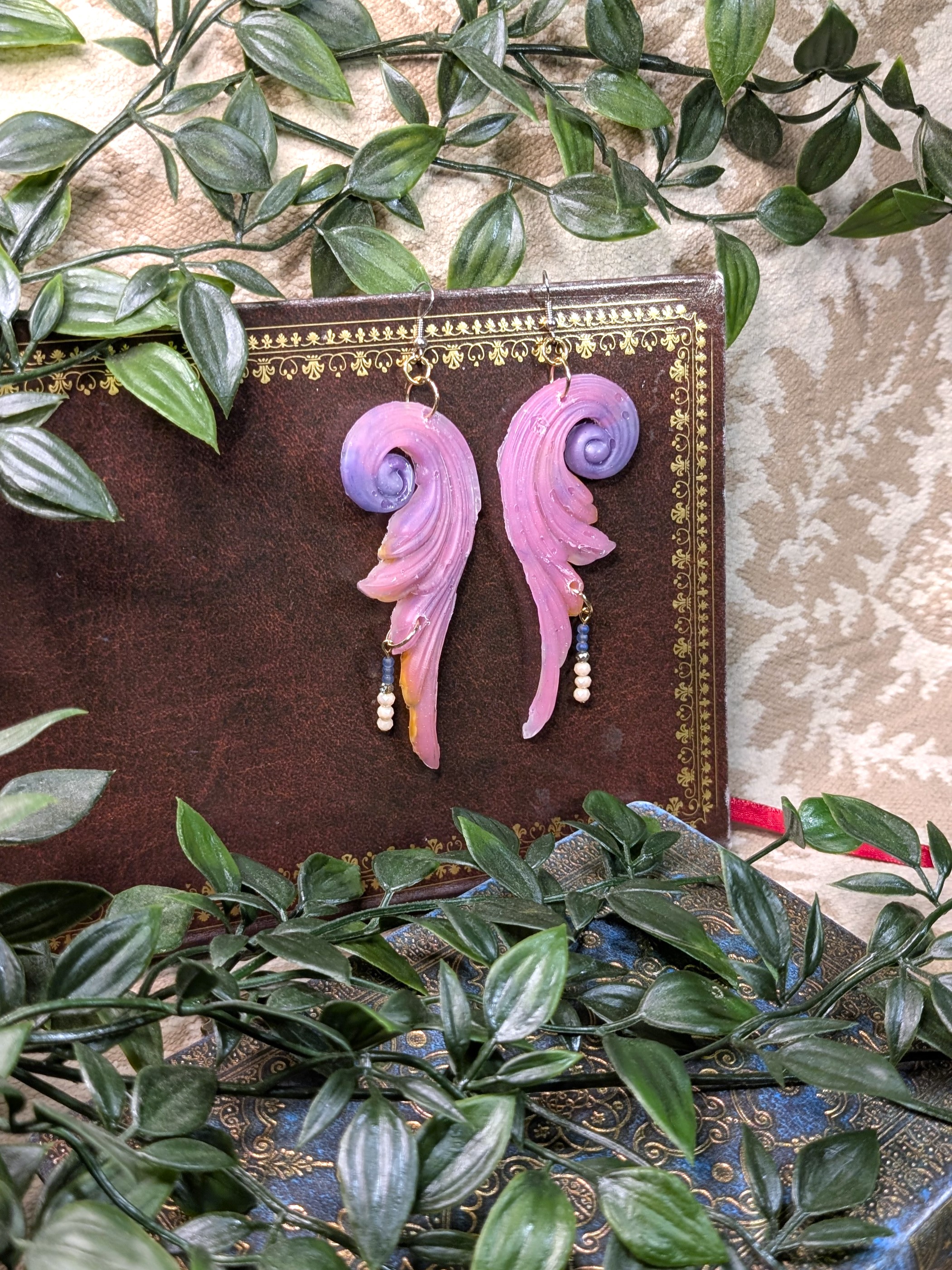 Flourish Earrings in Berry