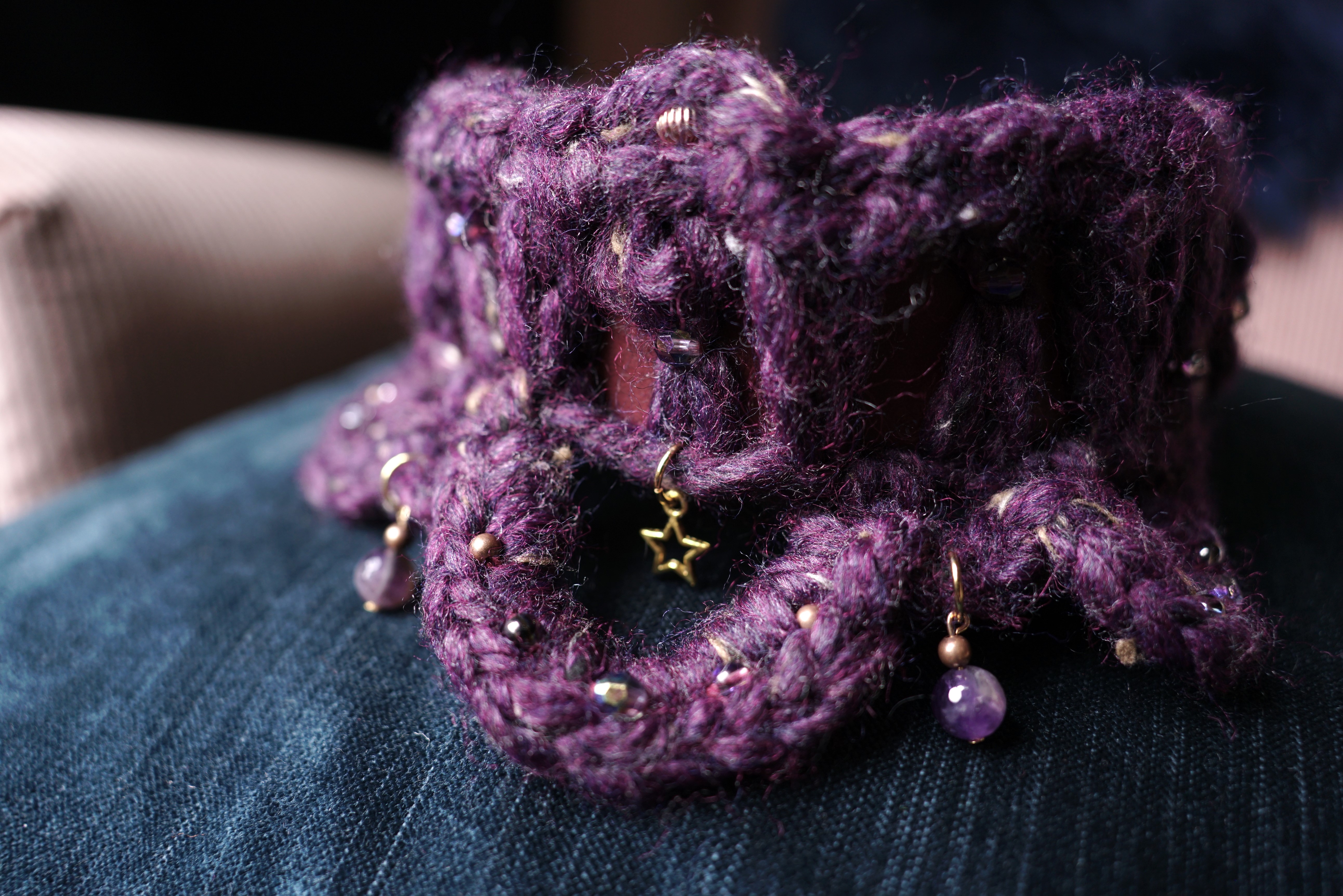 Nyx Crochet and Leather Choker