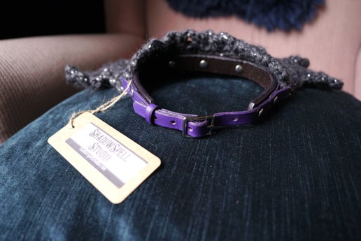 Regal Crochet and Leather Scarflet - Image 3