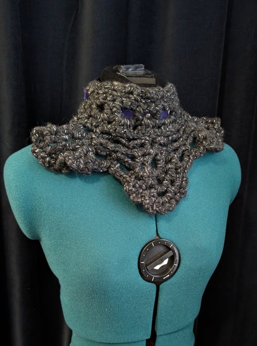 Regal Crochet and Leather Scarflet