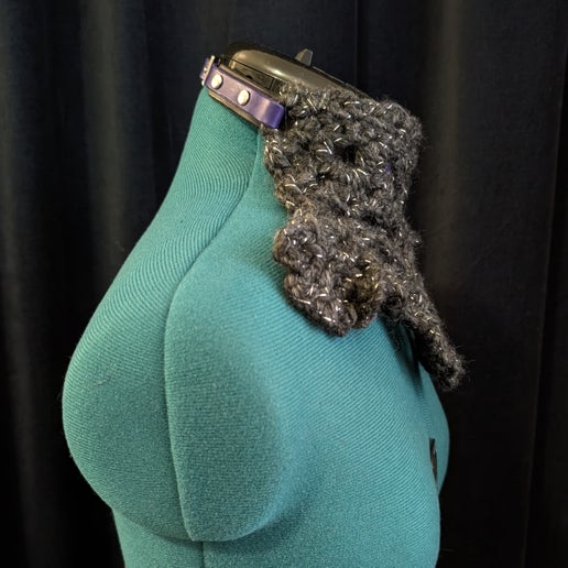 Regal Crochet and Leather Scarflet - Image 2