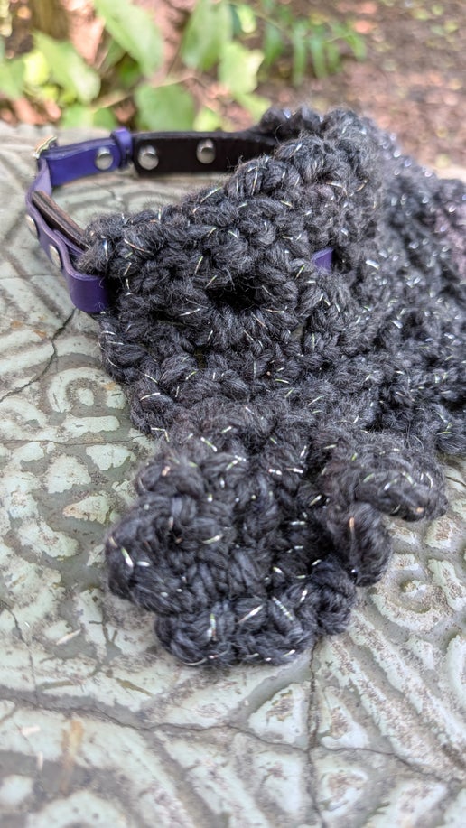 Regal Crochet and Leather Scarflet - Image 5