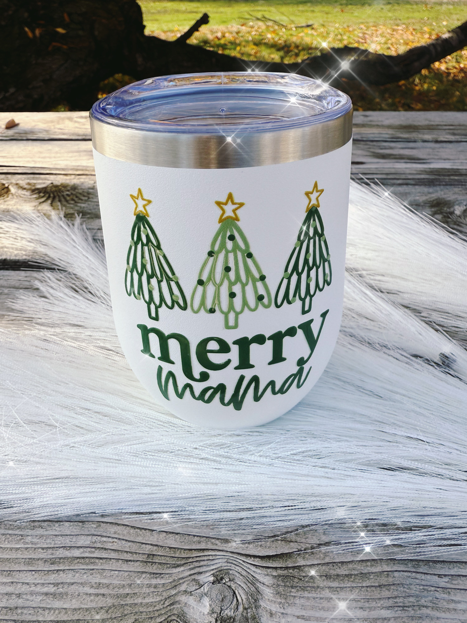 Merry Mama Stainless Steel Wine Glass