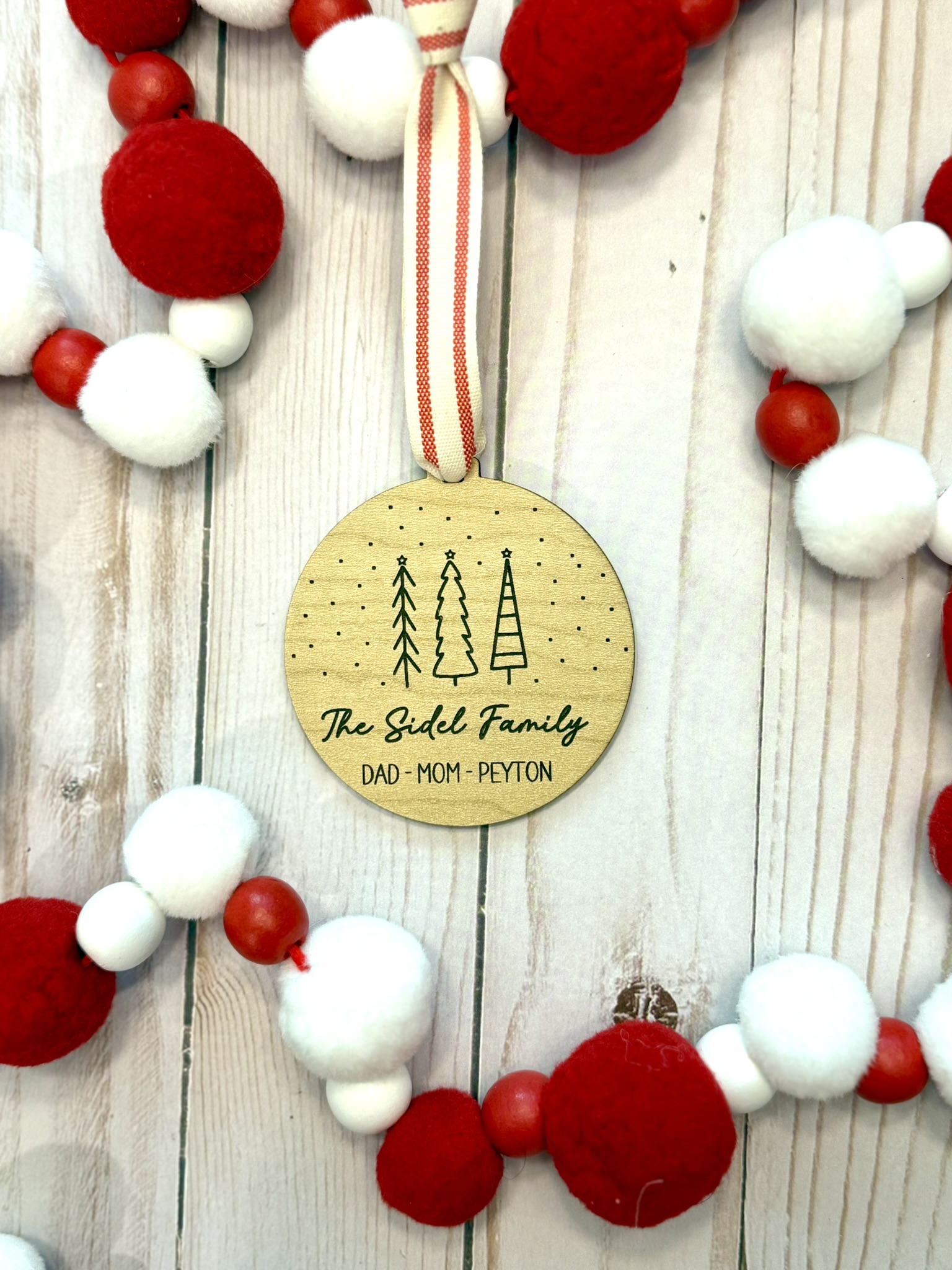Personalized Family Christmas Ornament | Custom Tree Ornament | Holiday Keepsake • Custom Names