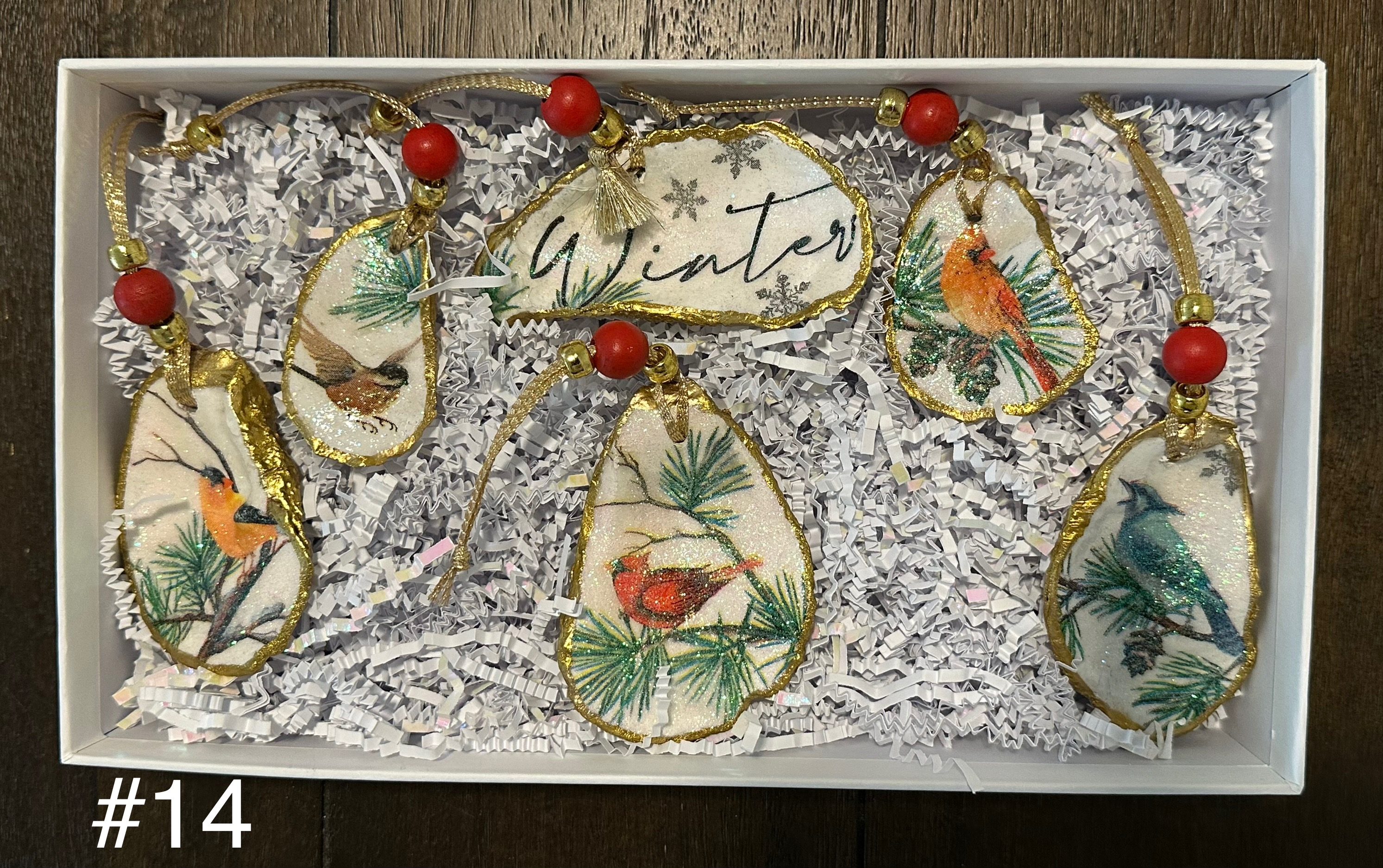 Collection of Winter Bird Ornament sets