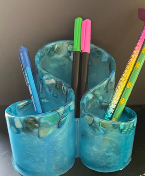 Multi-Section Resin Organizer – Desk, Makeup, & Craft Storage