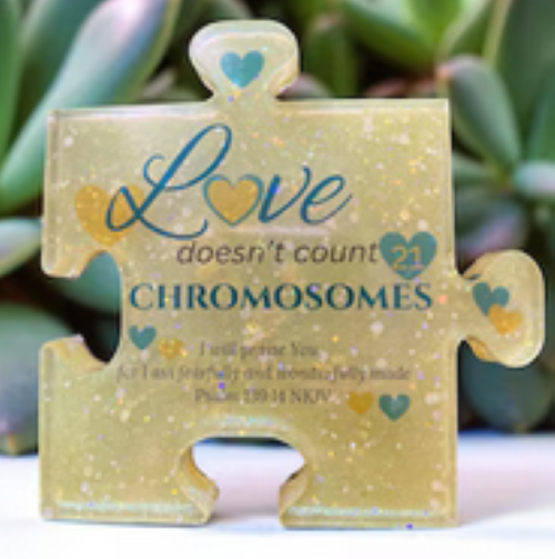 Puzzle Piece Inspirational Plaque