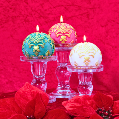 Hand-Painted Ball Candles