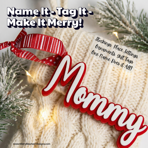 Custom Mommy Name Tag