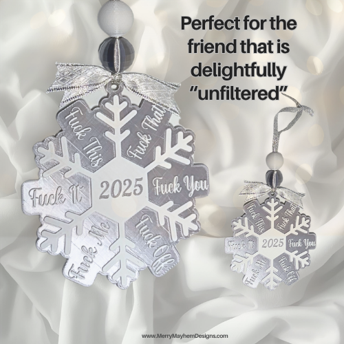 F**CK 3d Printed Snowflake