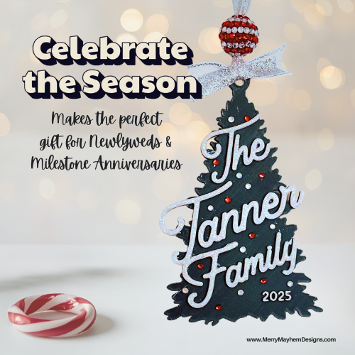Personalized Christmas Tree Ornament from Merry Mayhem Designs