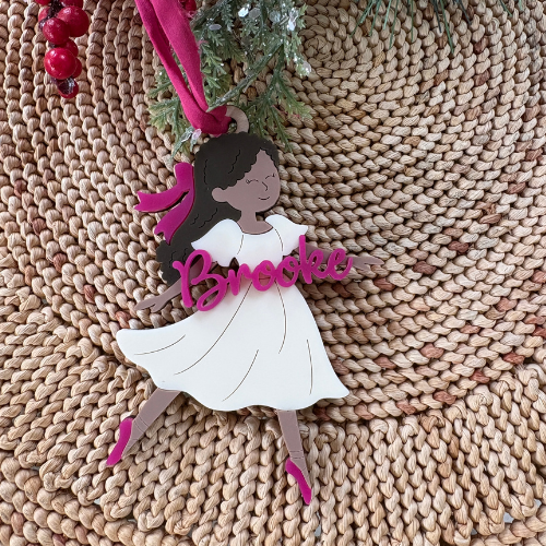 Dancing Girl Ornament (with brown skin tone)