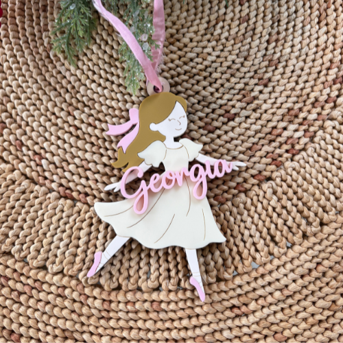 Dancing Girl Ornament (with blush skin tone)