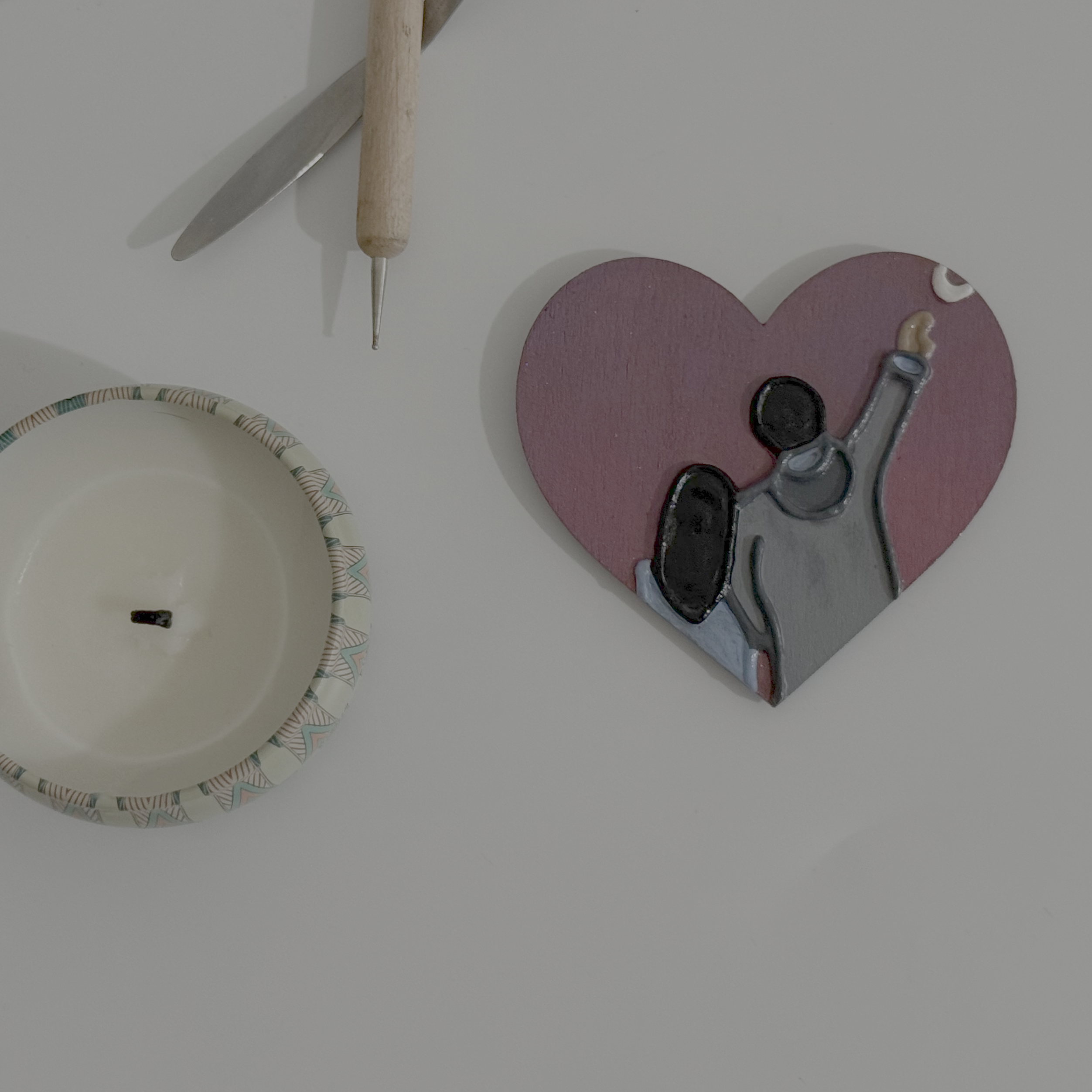 Textured Art Magnets - Love