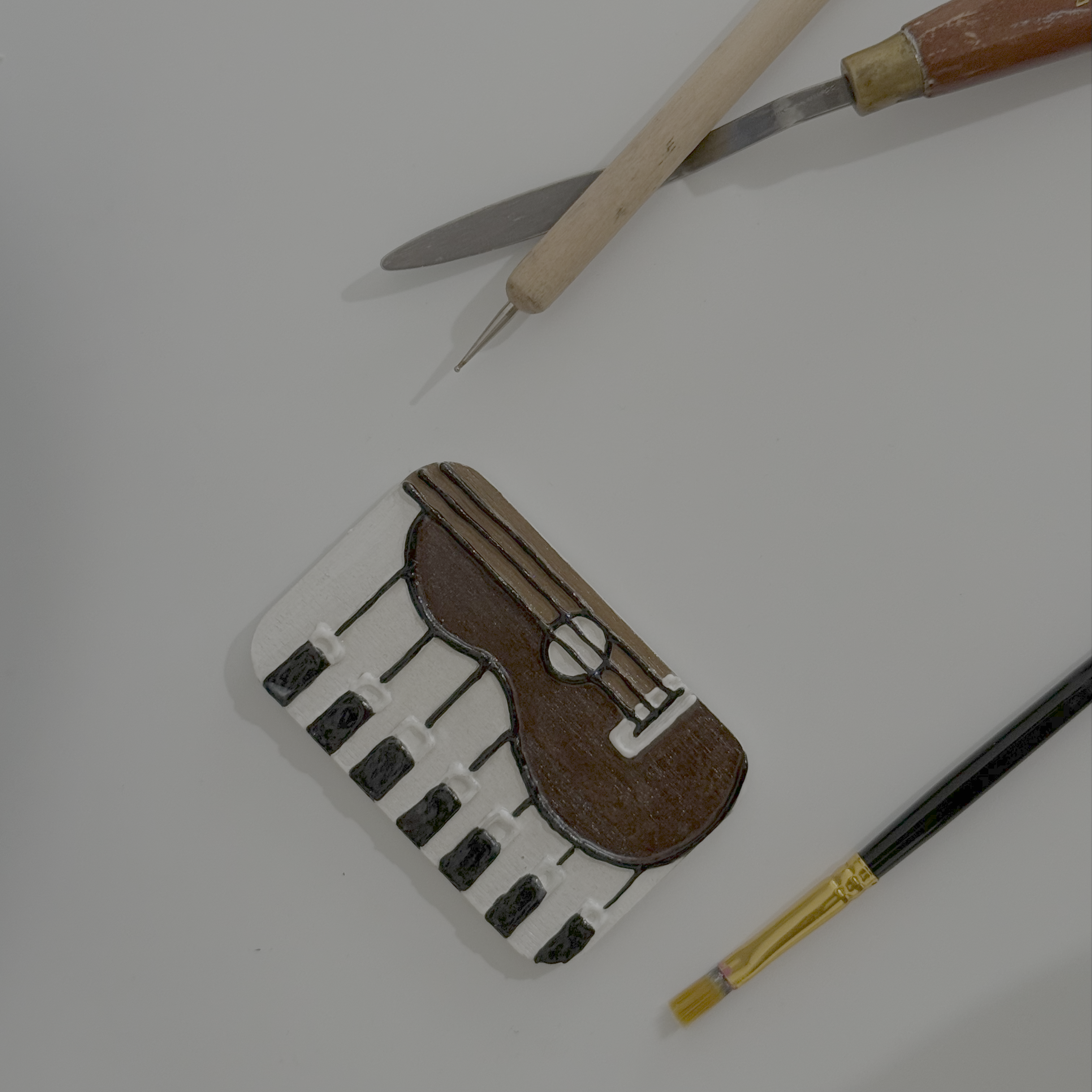 Textured Art Magnets - Musical