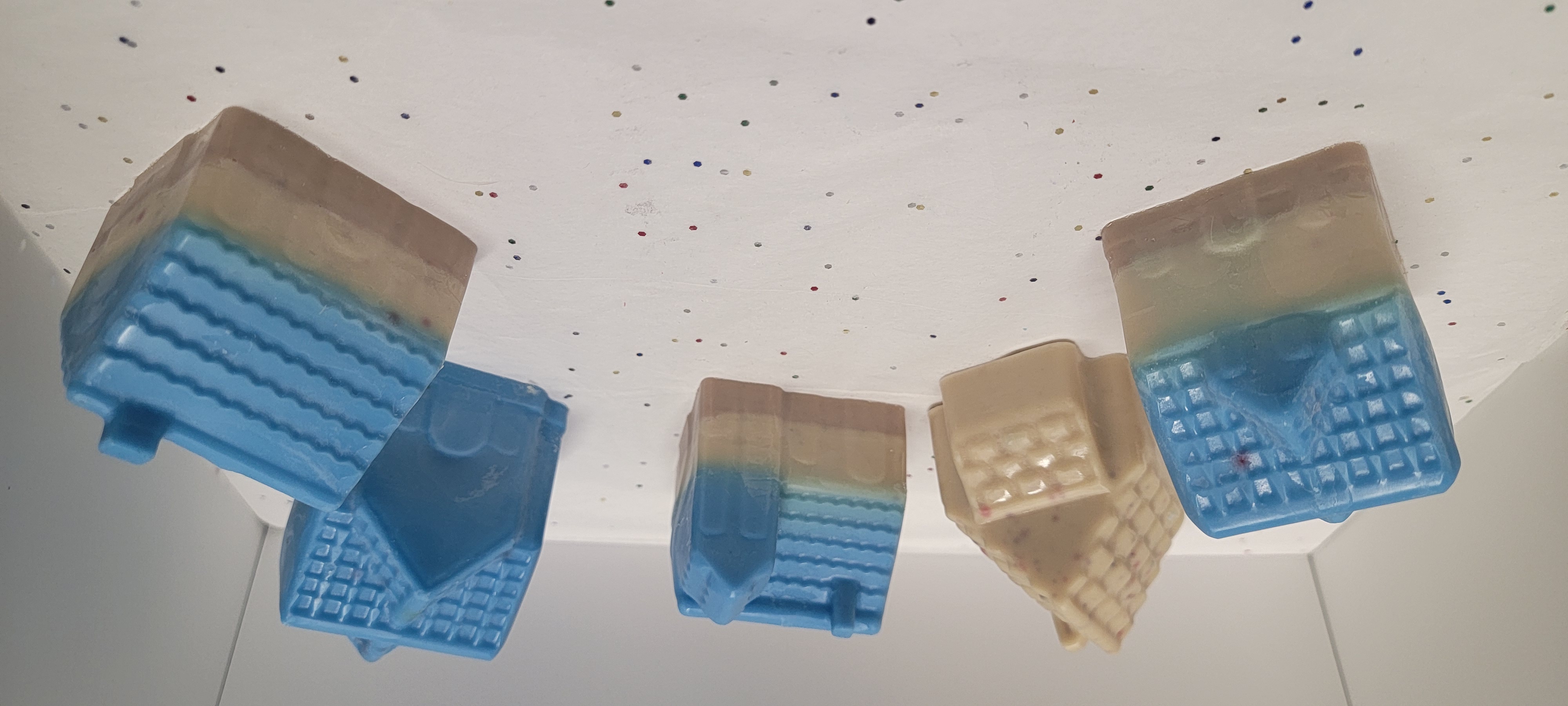 Christmas Village Candles, set of 5