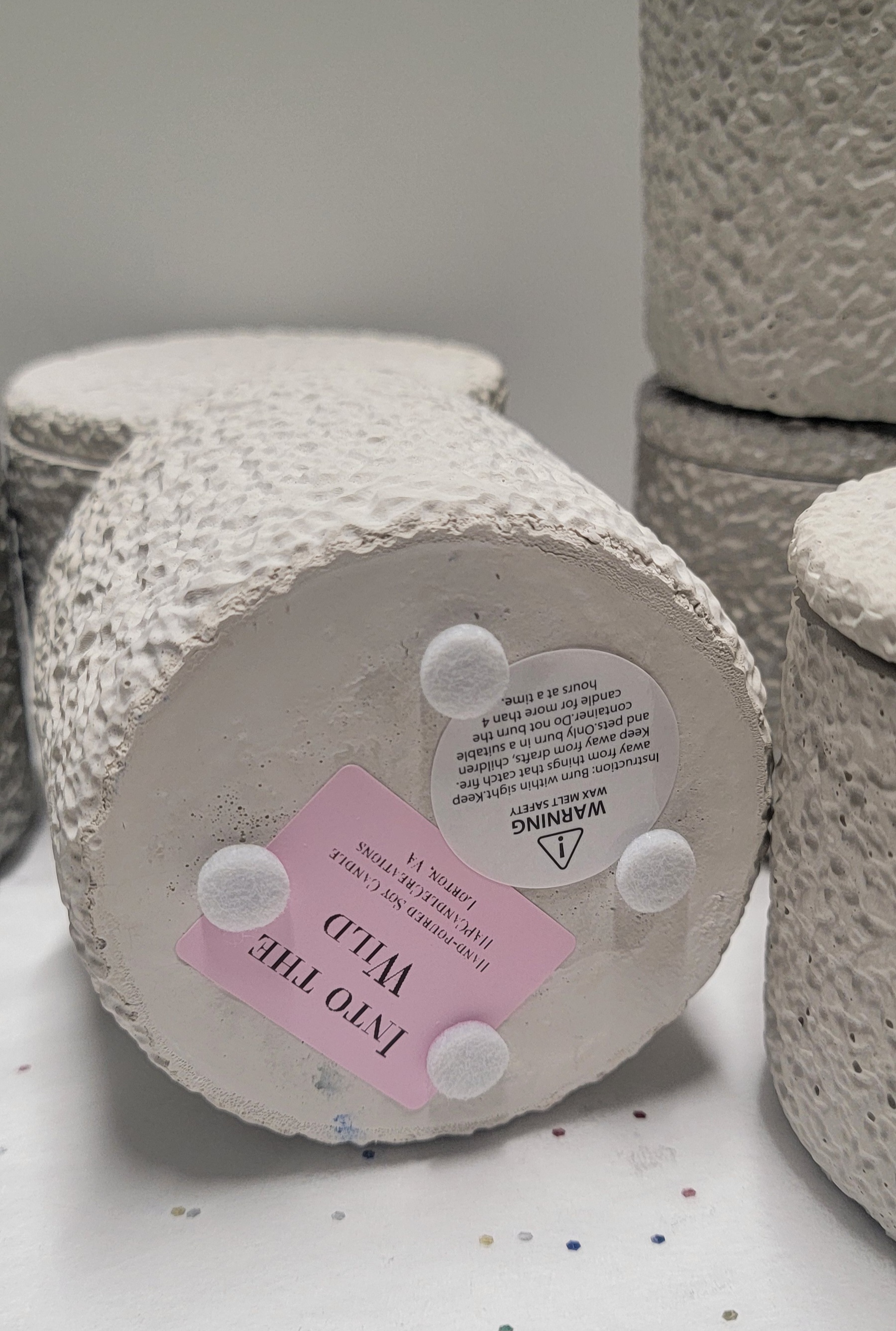 Cement Vessel Scented Soy Candles - Image 3