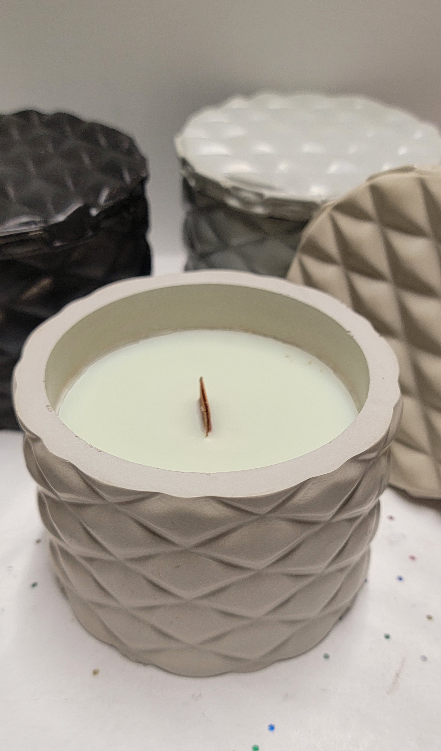 Cement Vessel Scented Soy Candles - Image 8