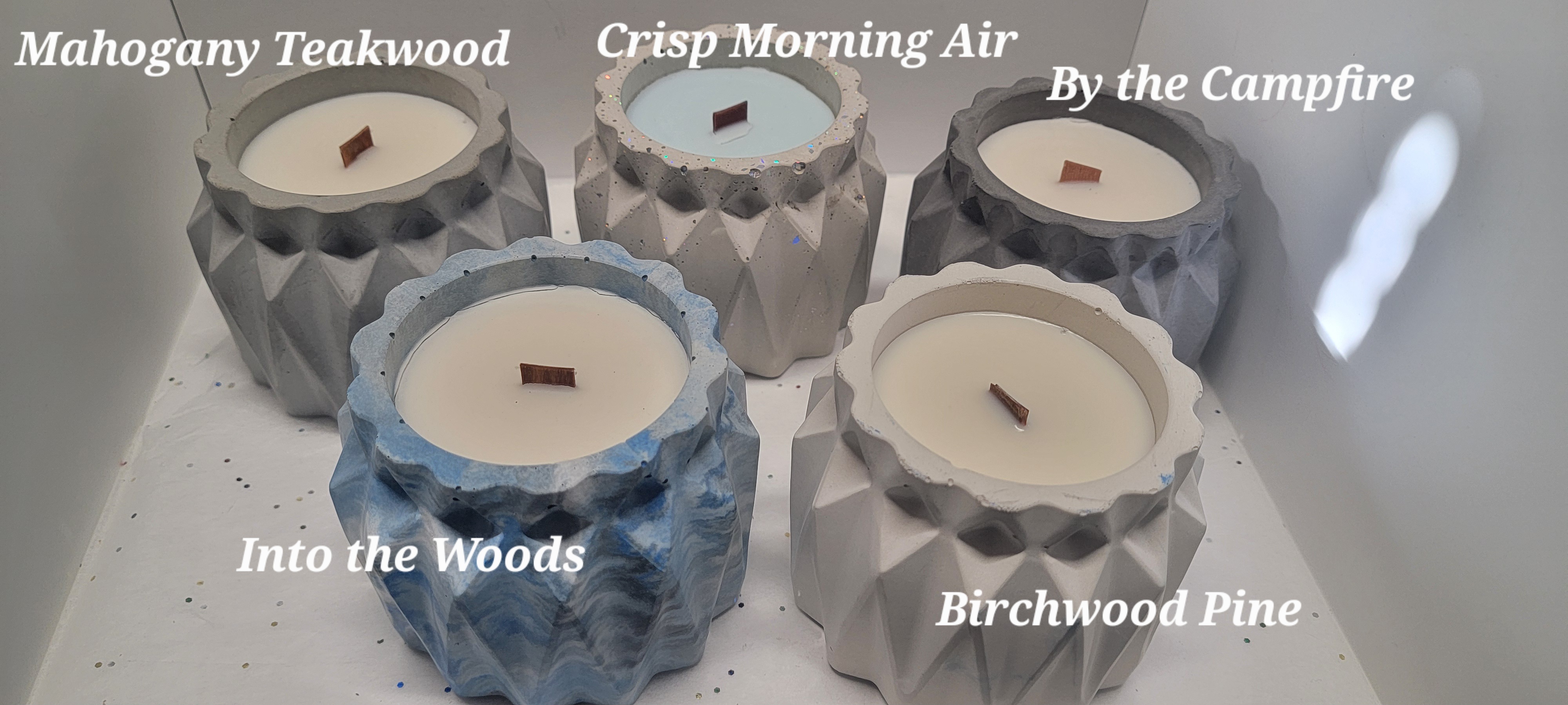 Large Cement Vessel Scented Soy Candles - Image 5