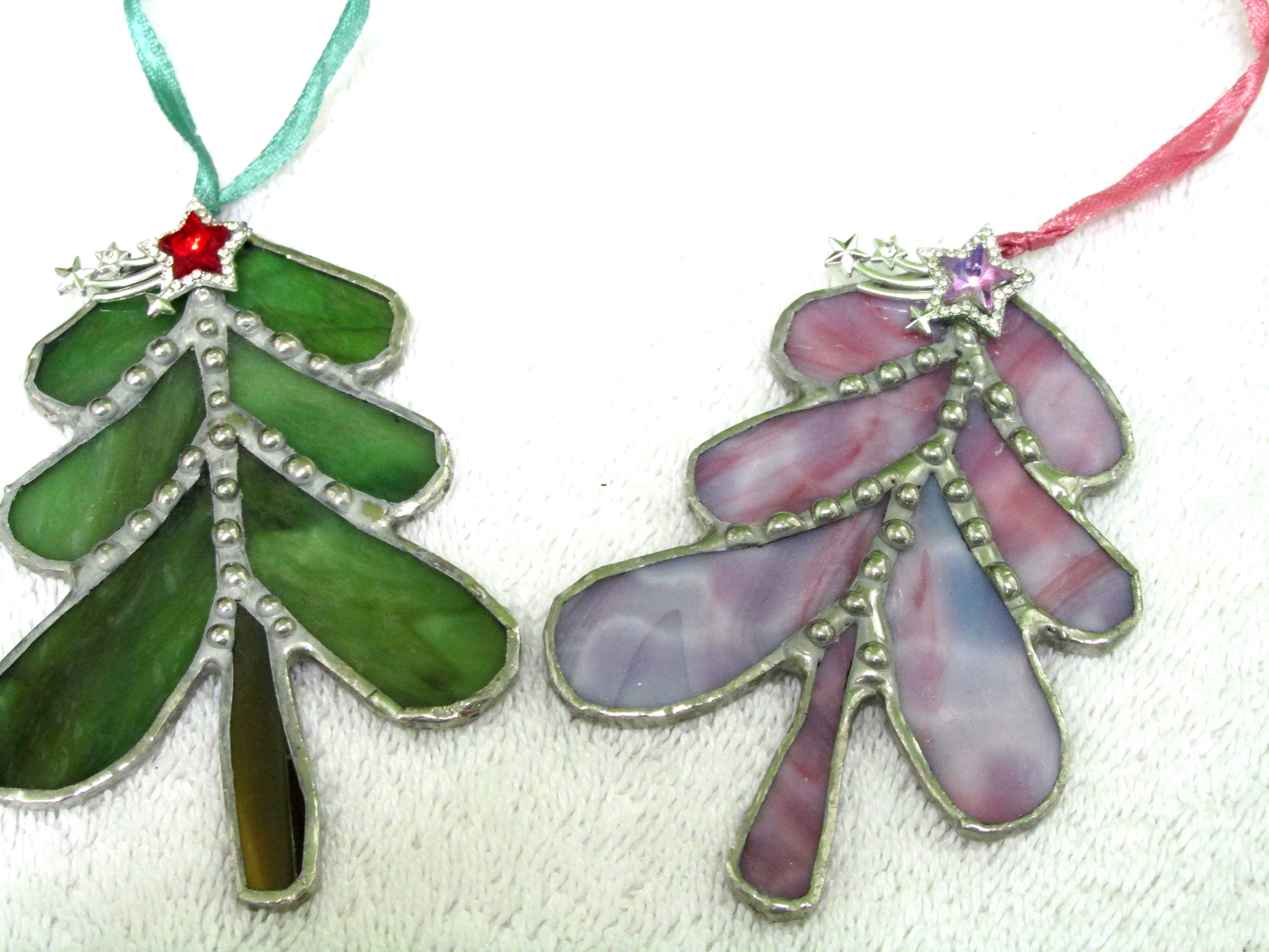 Christmas Tree Stained Glass Ornament