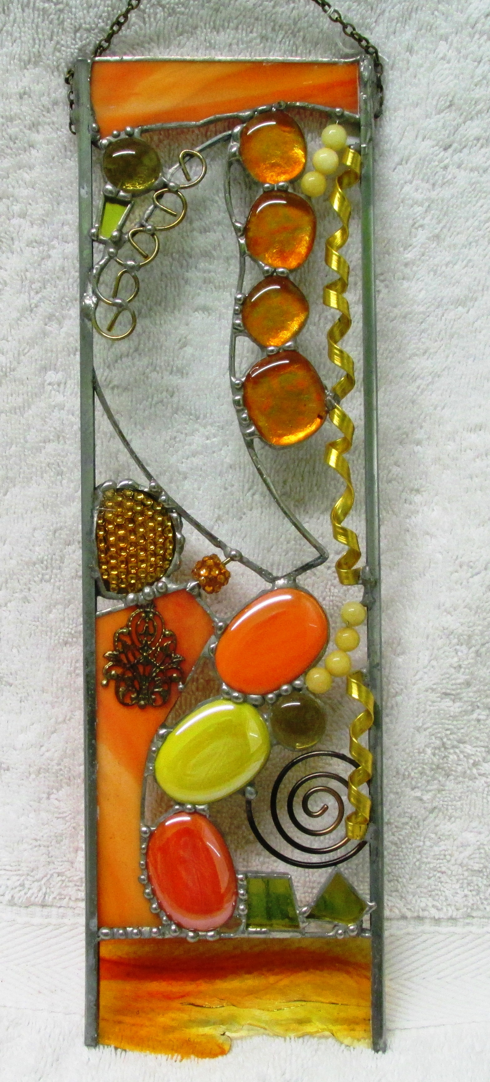 Large Abstract Stained Glass Hanging - Options Available