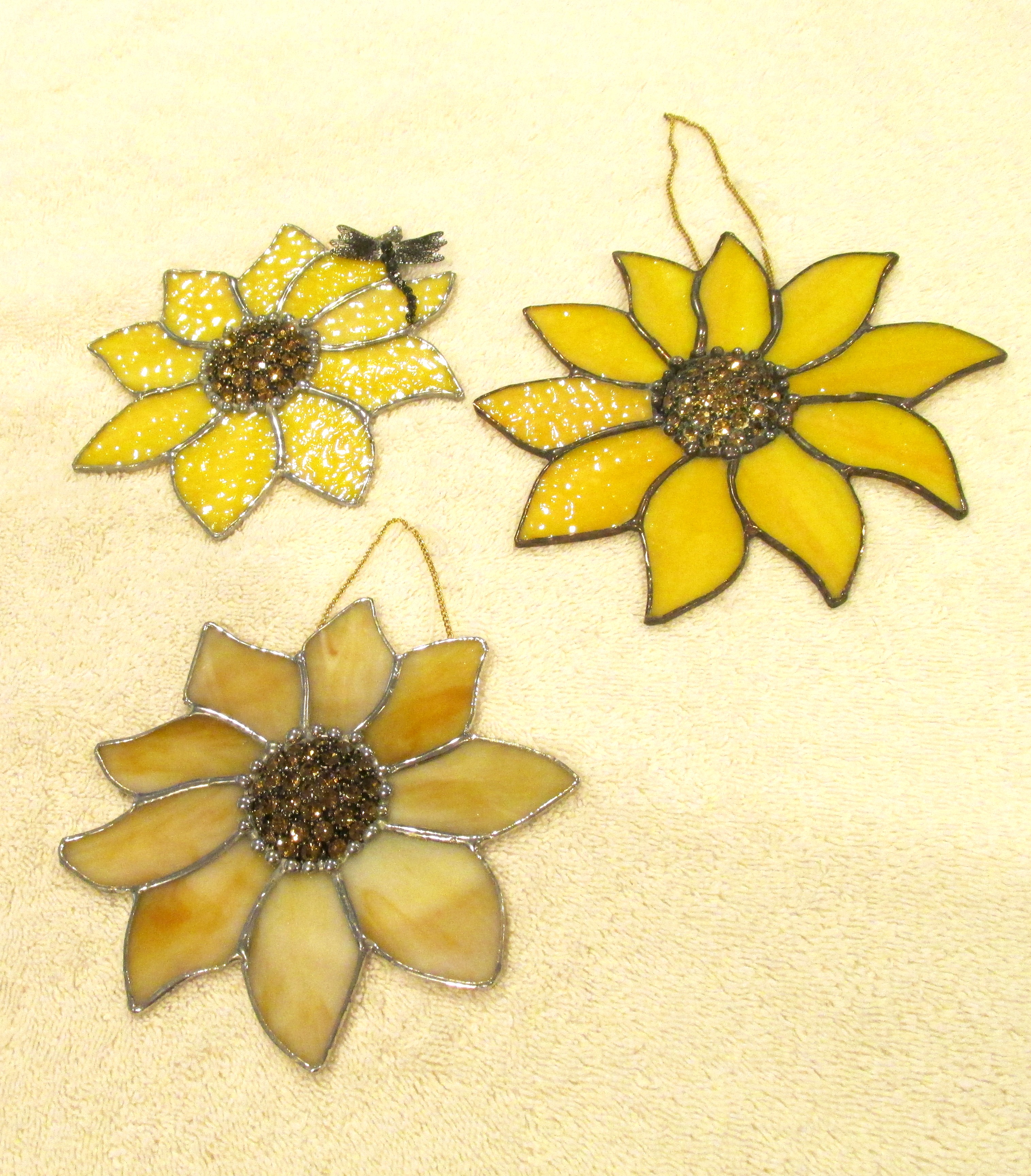 Stained Glass Sunflower Hanging - Multiple Options Available