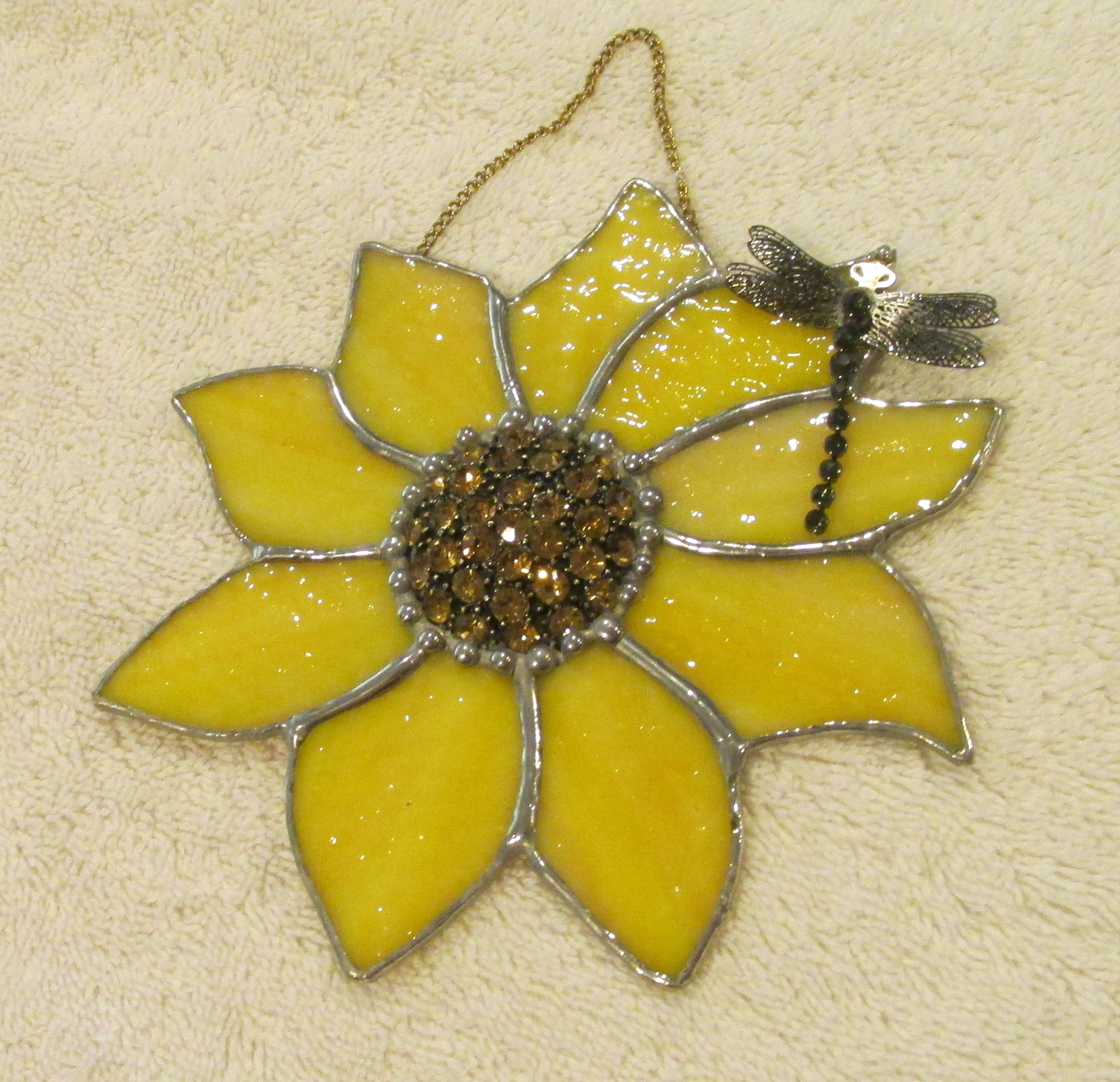 Stained Glass Sunflower Hanging - Multiple Options Available - Image 4