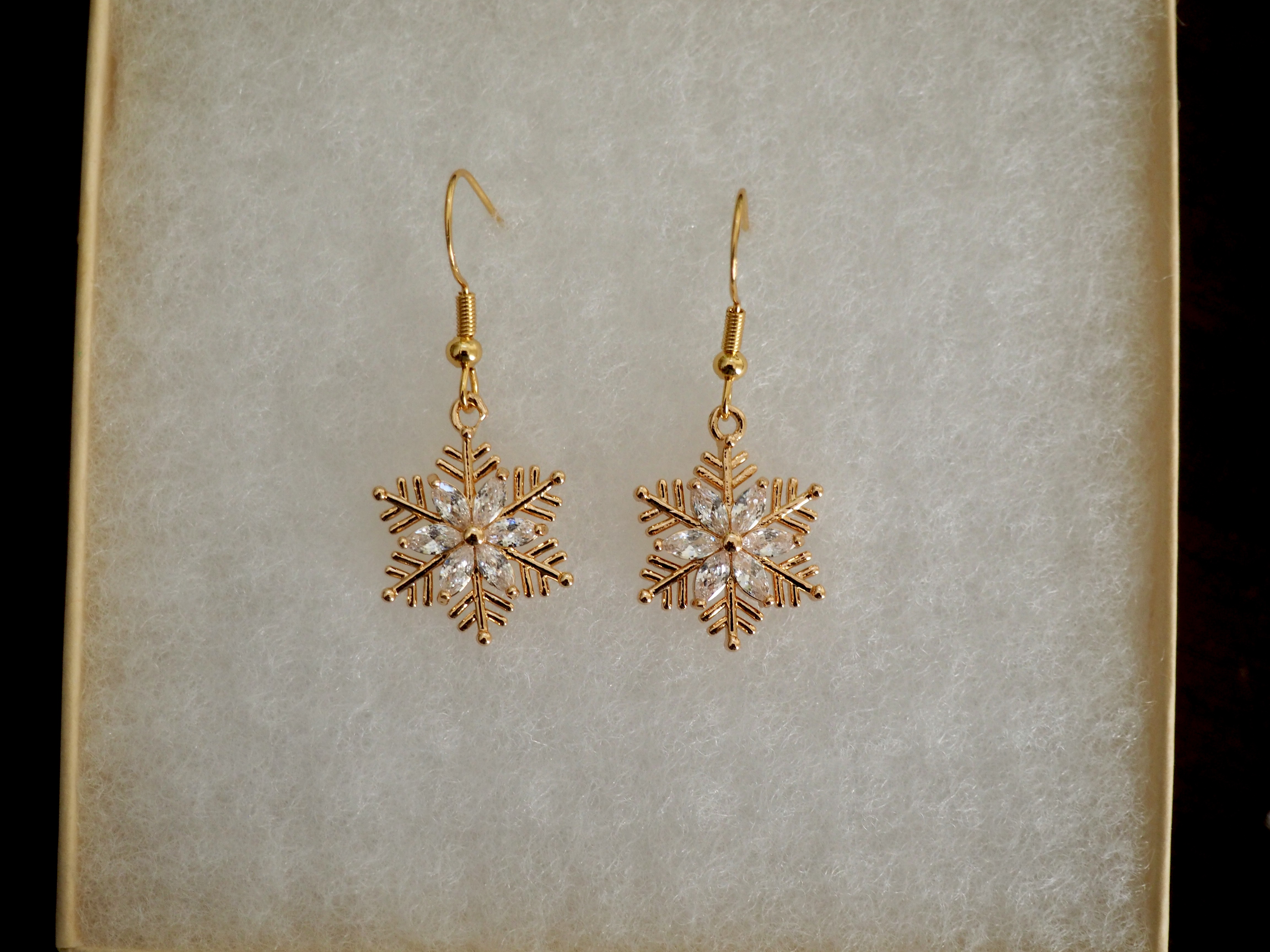 Whispers of Winter - White | Snowflake Winter Drop Earrings - Image 5