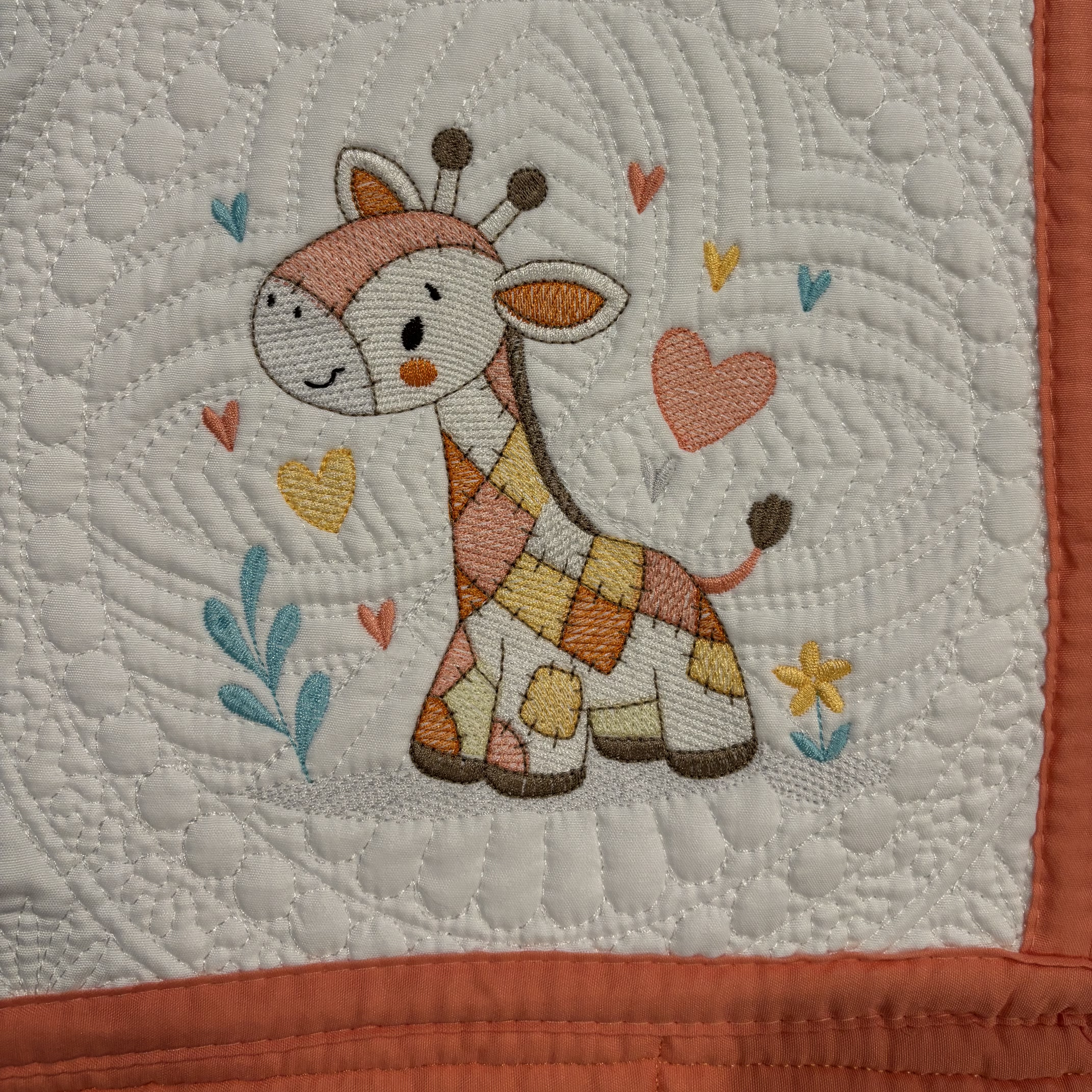 Patchwork Giraffe Heirloom Baby Quilt