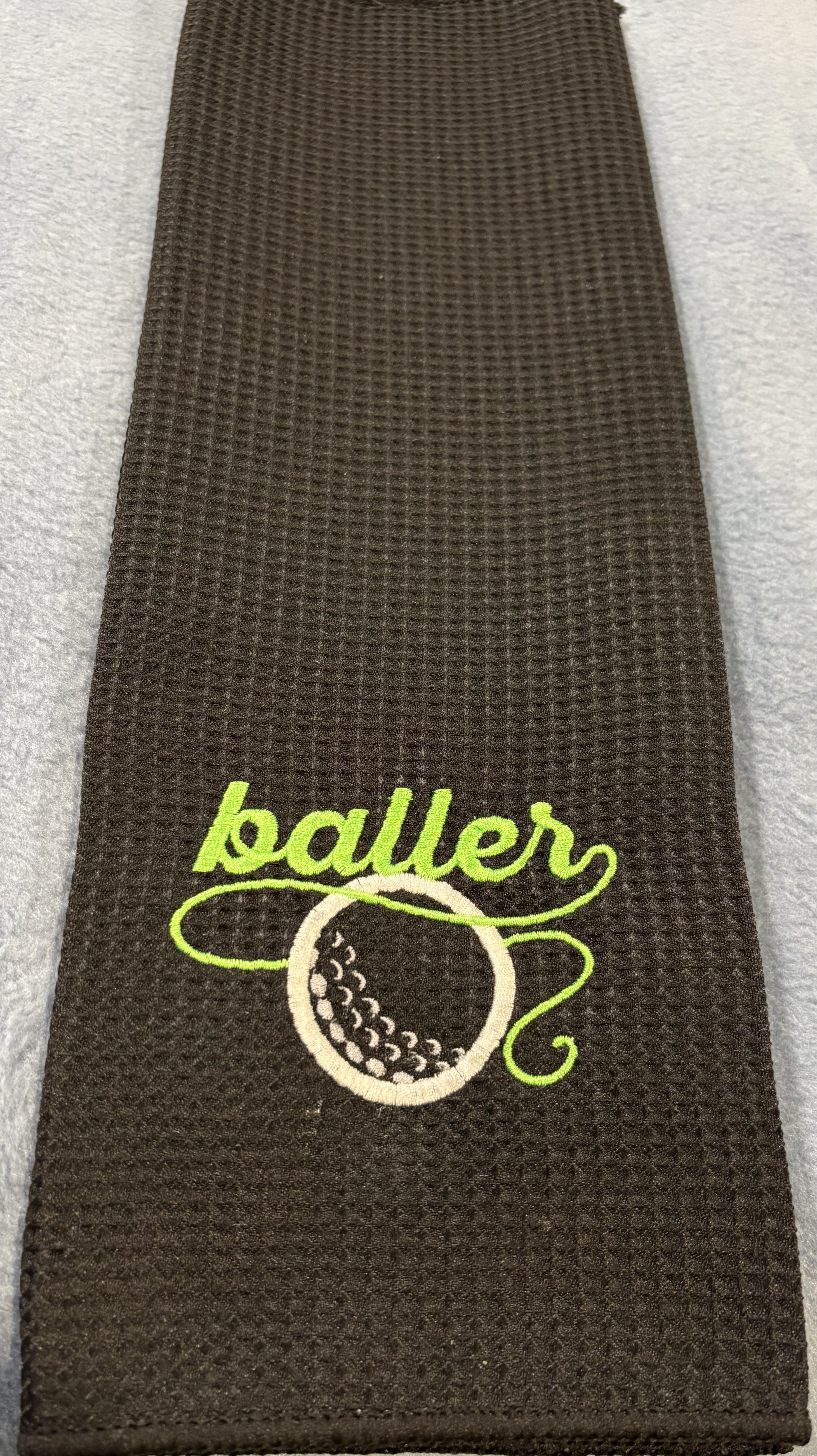 Black Golf Towel - Baller