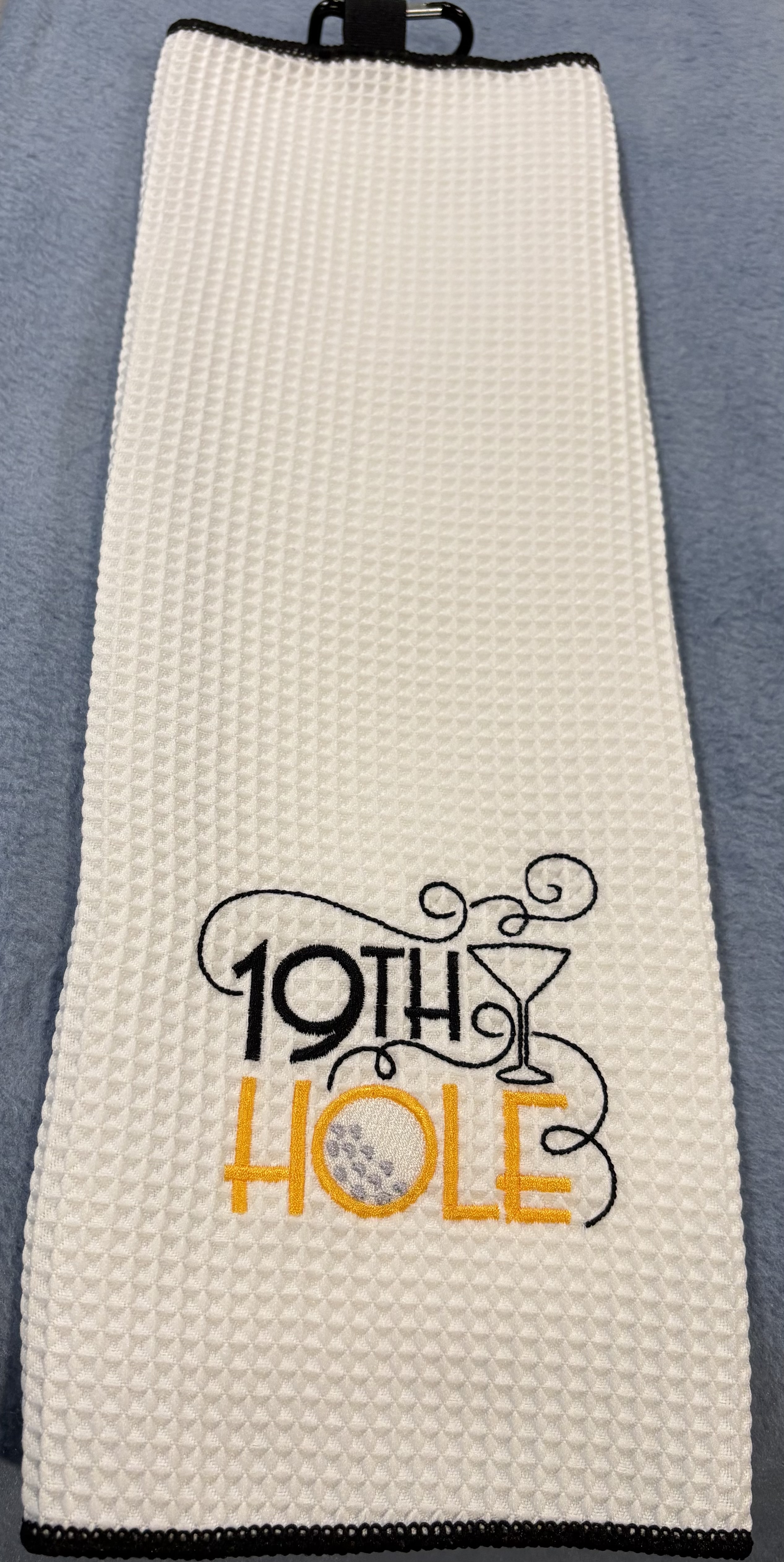 White Golf Towel - 19th Hole