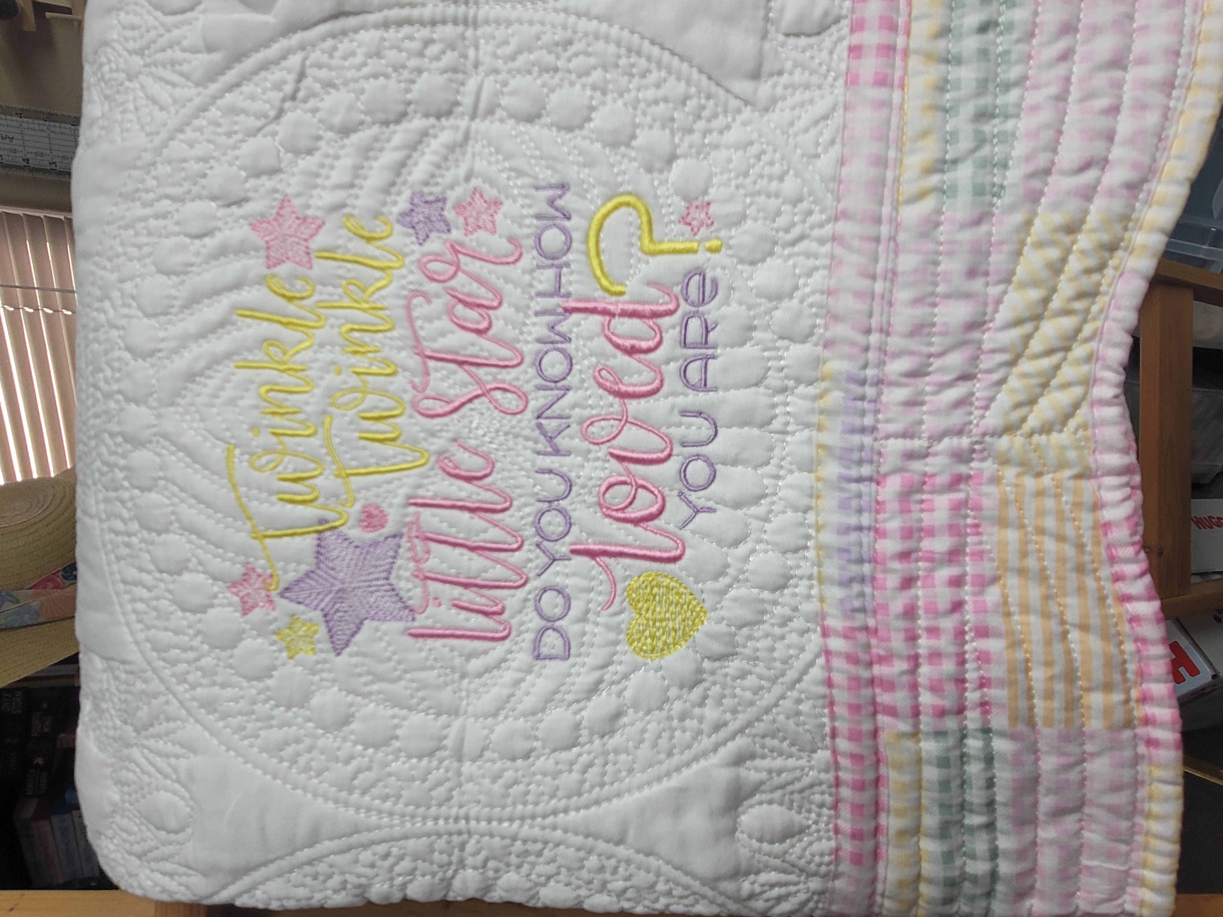 “Twinkle Twinkle Little Star” Baby & Nursery Lap Quilt – 36” x 46”