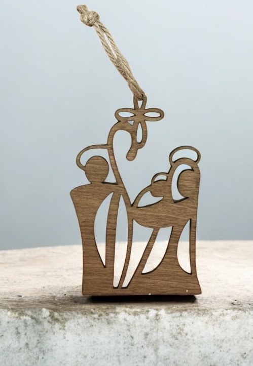 Nativity Scene Wooden Ornament