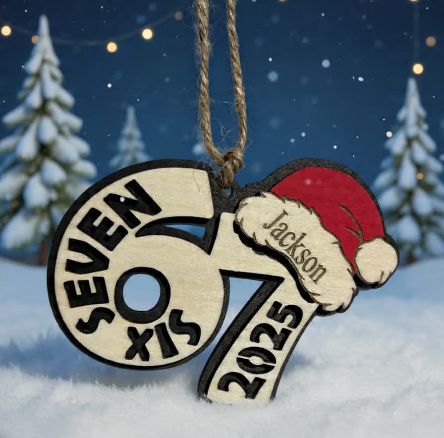 Kids Will LOVE this "SEVEN SIX 2025" Ornament with Their Name on It! 🎄✨