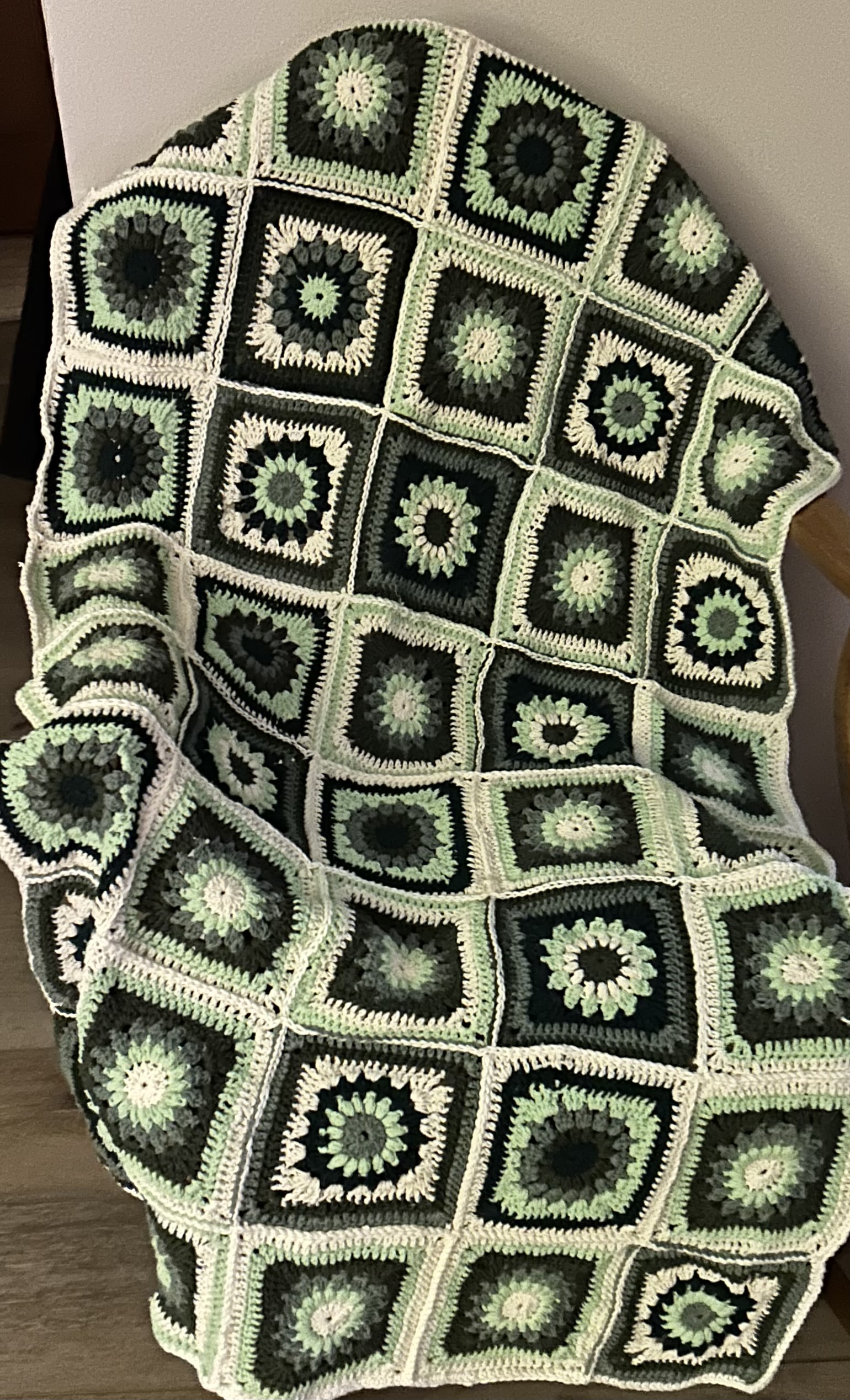 Crocheted Half Body Size Afghan