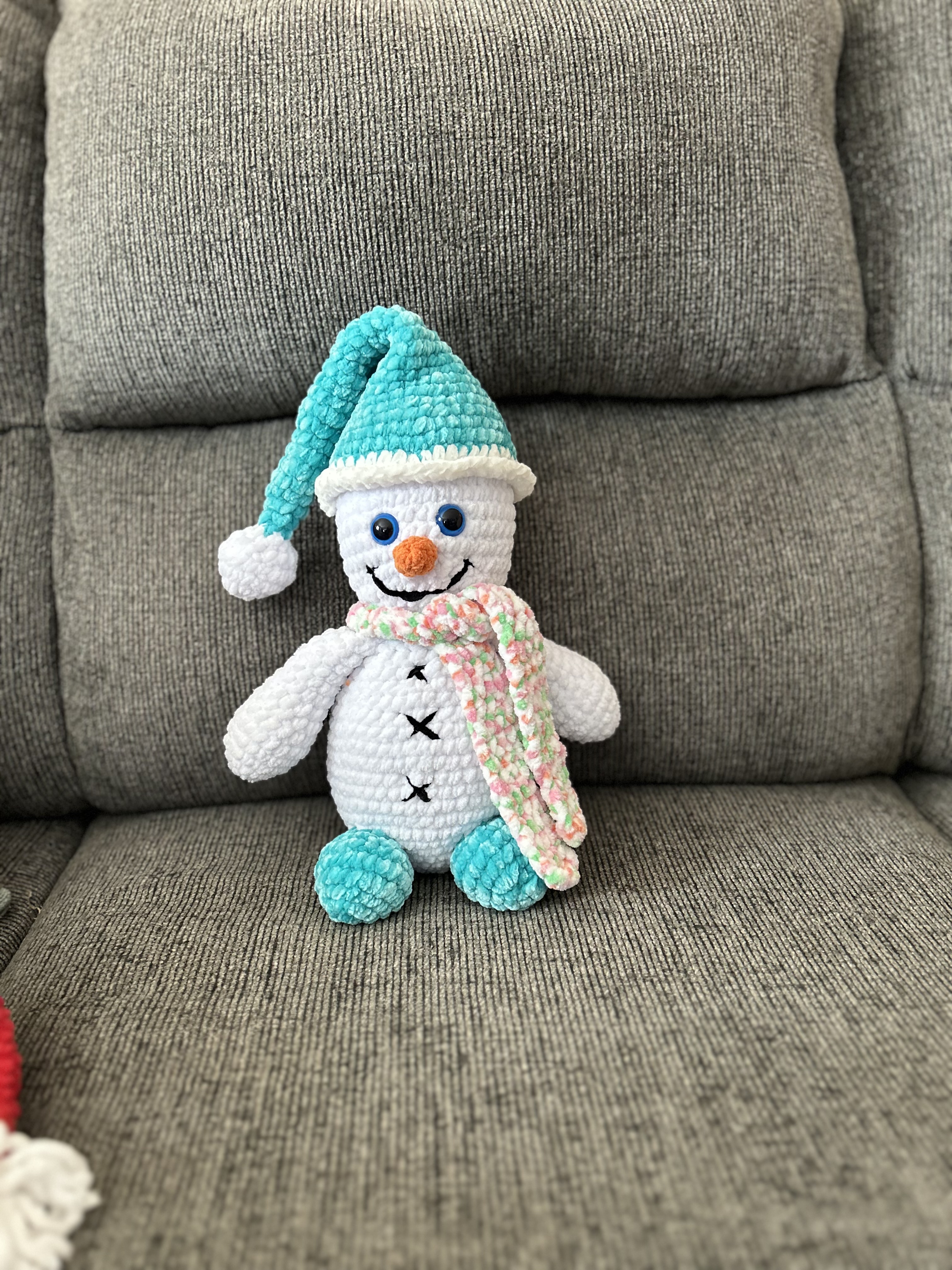Handcrafted snowman - crochet