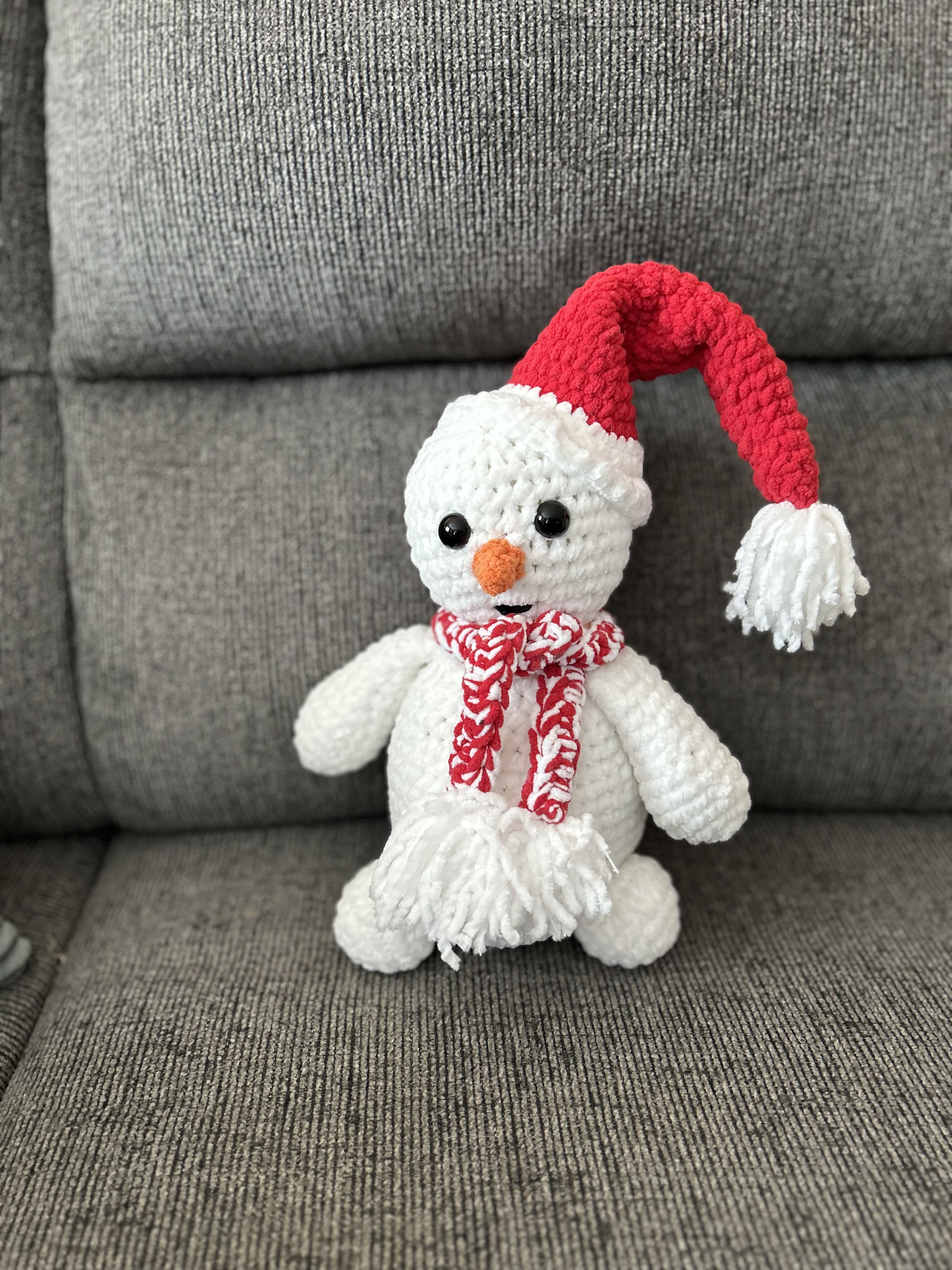 Handcrafted snowman - crochet
