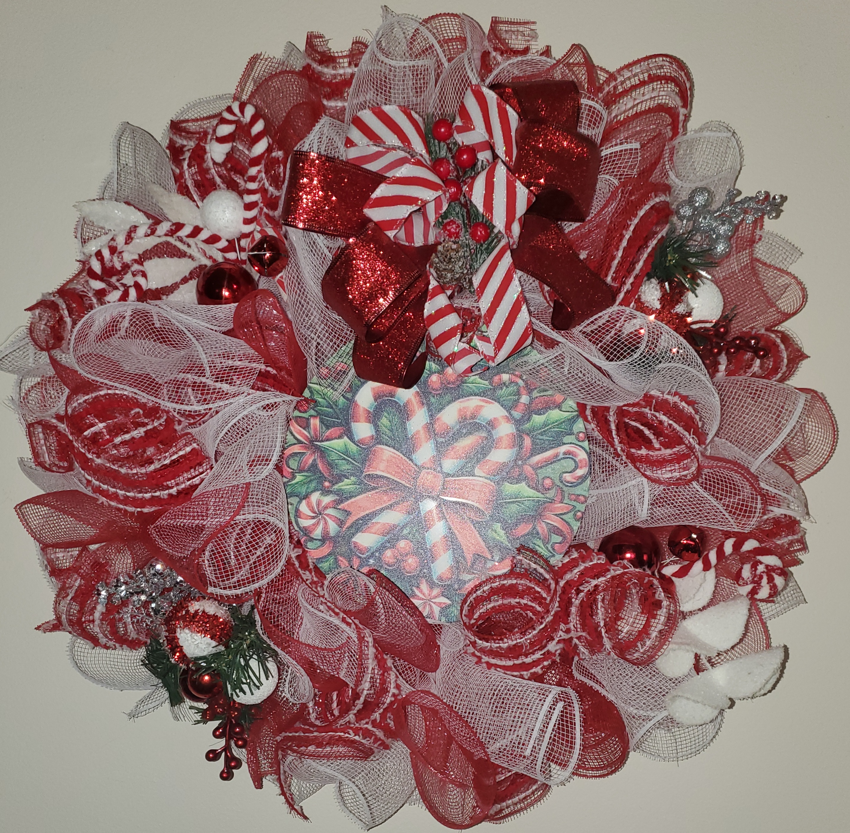 Candy Cane Wreath