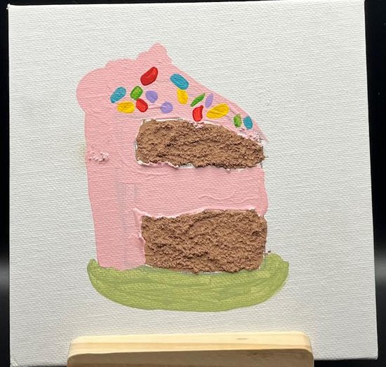 Textured Cake Slice Art