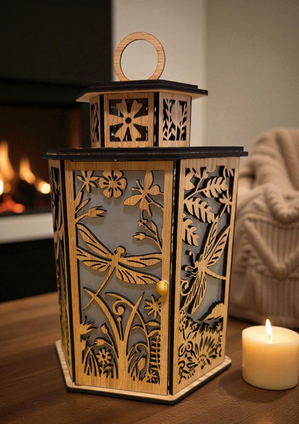 Dragonfly Laser-Cut Lantern