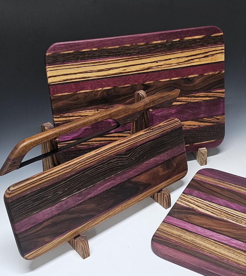 Bolivian Rosewood and Purple Heart Executive Set