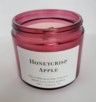 Scented Soy Candle in Colored Glass Jar