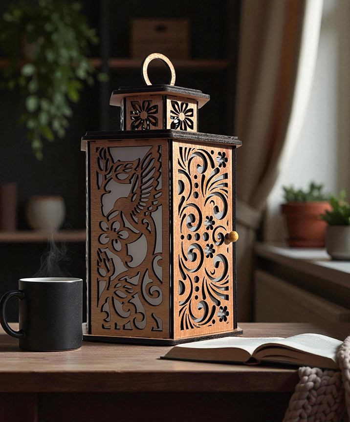 Hummingbird and Flower Lantern